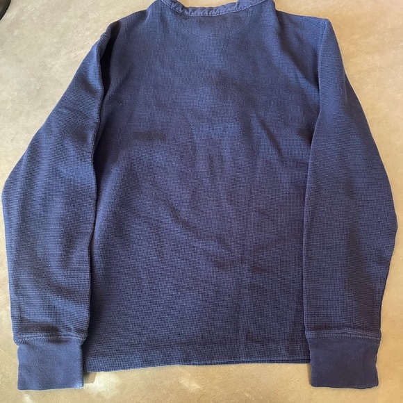 Ralph Lauren Navy Long-Sleeve Henley with Red Pony Logo - Picture 4 of 4